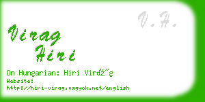 virag hiri business card